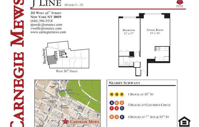 1 bed, 1 bath, 656 sqft, $4,350, Unit J03