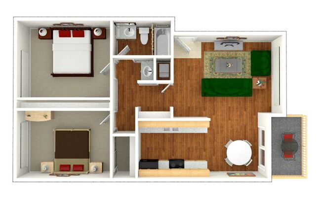 2 beds, 1 bath, 880 sqft, $3,055, Unit 161-4