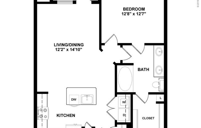 1 bed, 1 bath, 724 sqft, $1,399