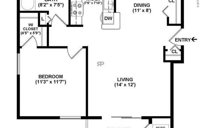 1 bed, 1 bath, 716 sqft, $1,155