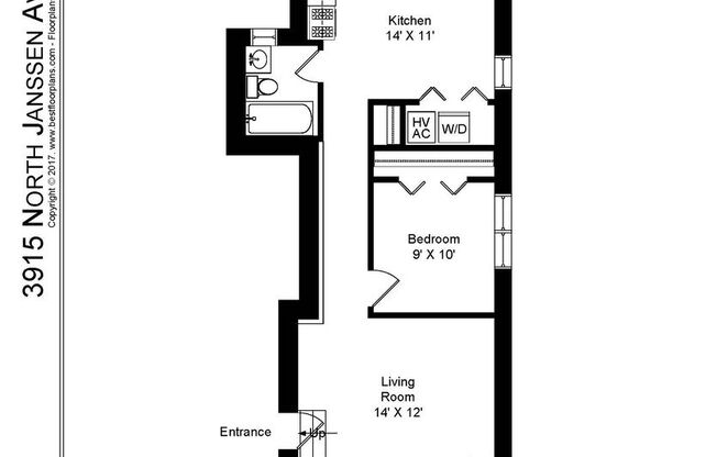 1 bed, 1 bath, 673 sqft, $2,050, Unit 3915-GS