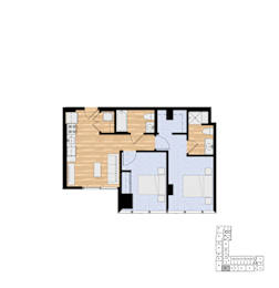 2 beds, 2 baths, 766 sqft, $2,201