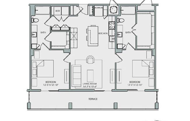 2 beds, 2 baths, 1,155 sqft, $5,805, Unit 1917