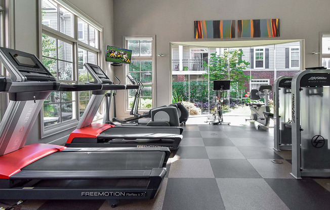 State-of-the-art fitness studio at Central Park Apartments in Worthington, Columbus, OH