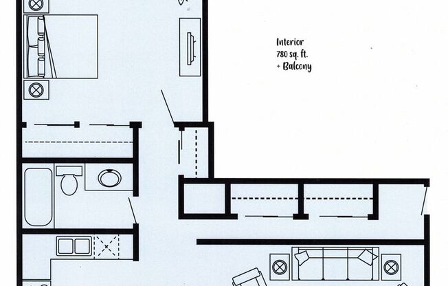 1 bed, 1 bath, 780 sqft, $879, Unit 031