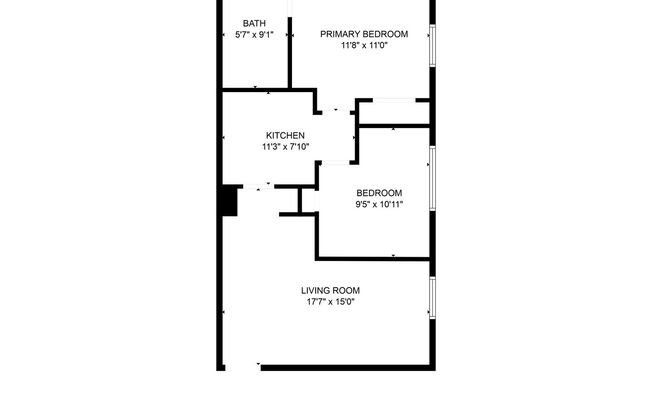 2 beds, 1 bath, 573 sqft, $925, Unit 1624 #23