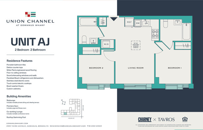 2 beds, 2 baths, $5,250, Unit 6AJ