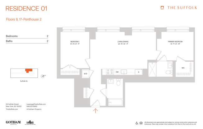 2 beds, 2 baths, $8,895, Unit 2401