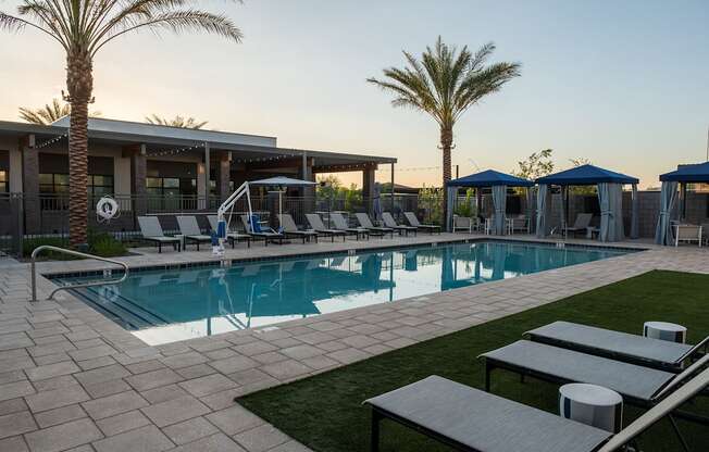Resort style pool at The Aster at Mountain Vista in Mesa Arizona