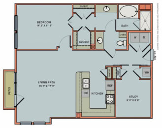1 bed, 1 bath, 1,067 sqft, $3,456