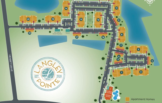 Langley Pointe Apartments | Site Map