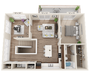 1 bed, 1 bath, 1,145 sqft, $2,334