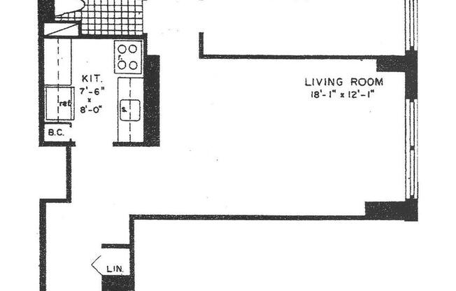 1 bed, 1 bath, $4,700, Unit 8B