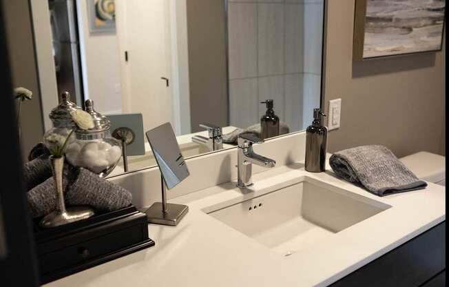 Model Bathroom at Center Square Lofts West, Pennsylvania, 18101