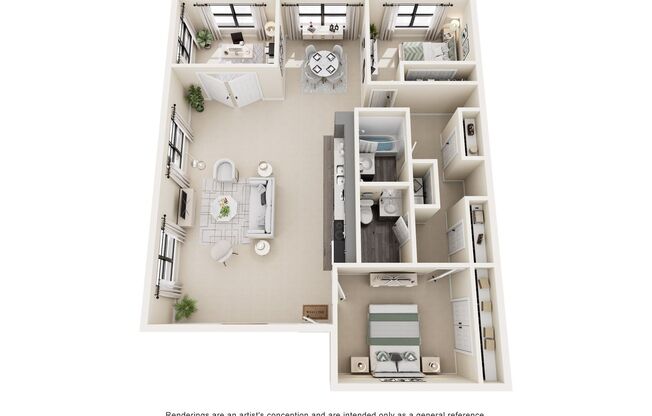 2 beds, 2 baths, 1,800 sqft, $1,895, Unit 604