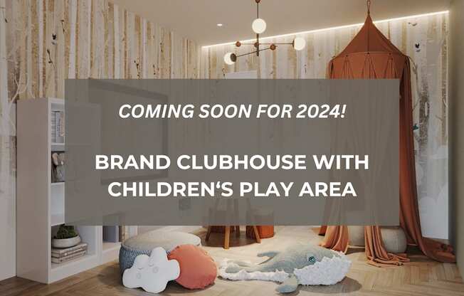 the brand clubhouse with childrens play area coming soon for 2024  at Park On Canal Apartments, Michigan