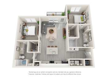 2 beds, 2 baths, 1,149 sqft, $1,803