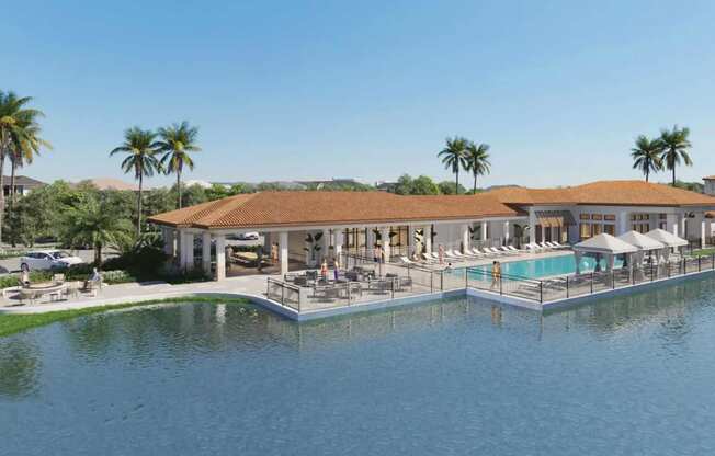 Elegant Clubhouse Rendering at The Orchard