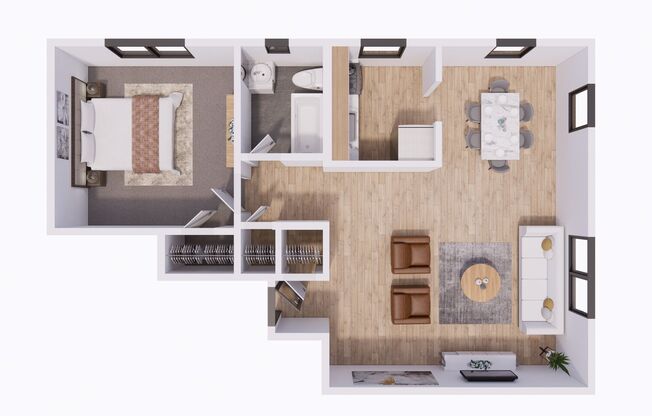 1 bed, 1 bath, 640 sqft, $1,610, Unit 5100T201
