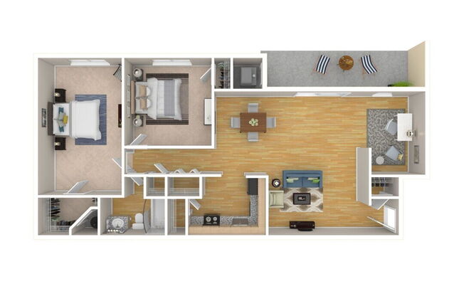 2 beds, 1 bath, 1,099 sqft, $1,728