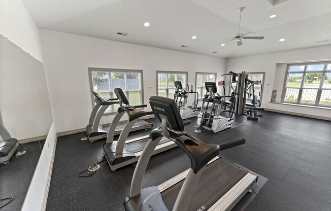 24 Hour Fitness Center with Wi Fi at Hunters Pond Apartment Homes, Champaign