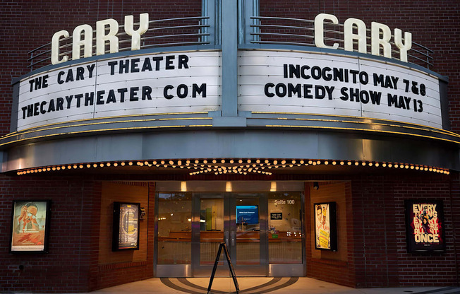 Catch a show at The Cary Theater near Novel Cary