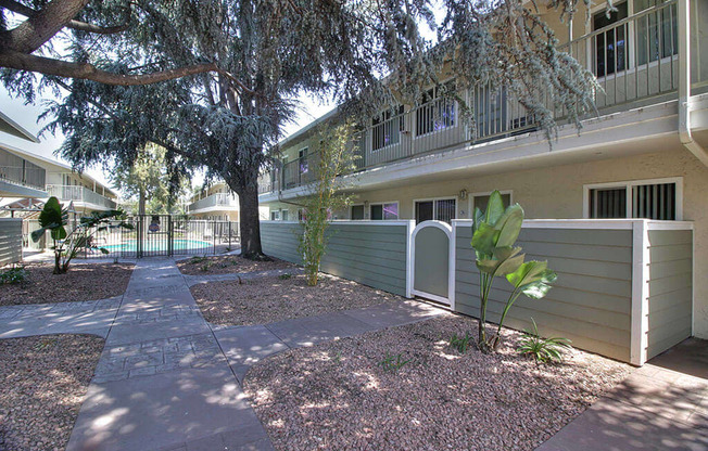 Backyard Landscape at Mountain View Place, Mountain View, CA, 94040