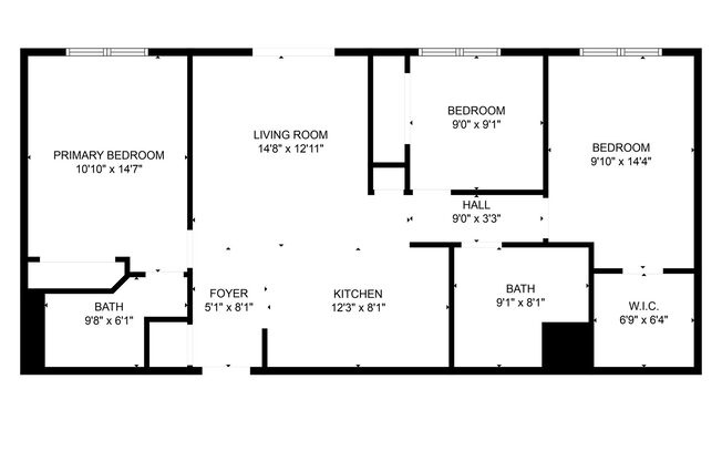 3 beds, 2 baths, 1,012 sqft, $850, Unit 30