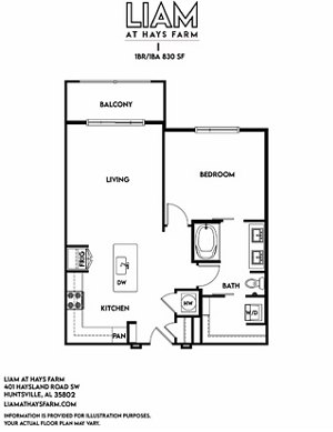 1 bed, 1 bath, 830 sqft, $1,473