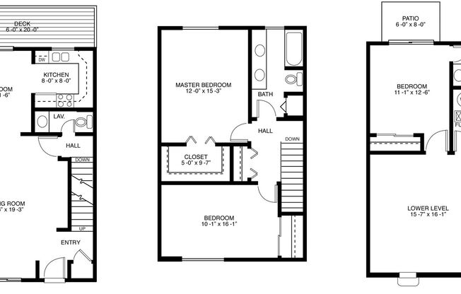 2 beds, 2.5 baths, 1,307 sqft, $1,870, Unit R-89