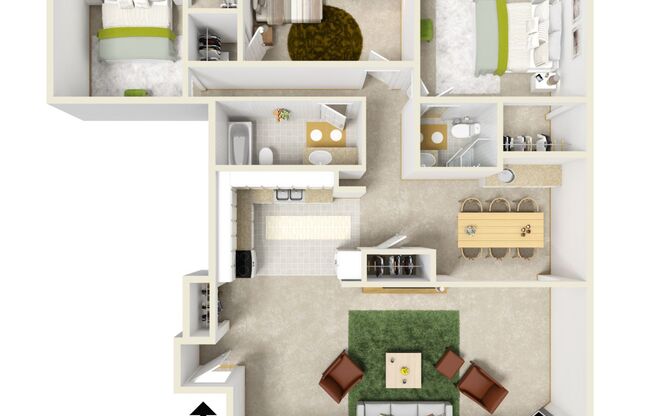 3 beds, 2 baths, 1,150 sqft, $1,910, Unit 50