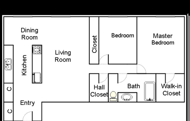 2 beds, 1 bath, 880 sqft, $1,425, Unit 10