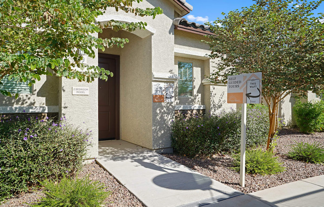 a house with a no parking sign in front of it