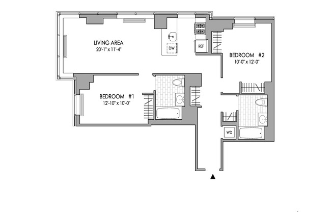 2 beds, 2 baths, $5,982, Unit 2810