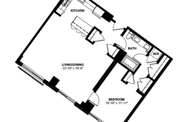 1 bed, 1 bath, 996 sqft, $5,500, Unit 1109