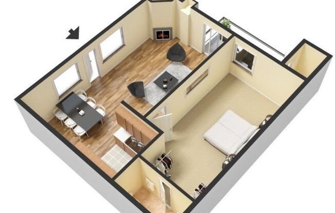 1 bed, 1 bath, 660 sqft, $2,195