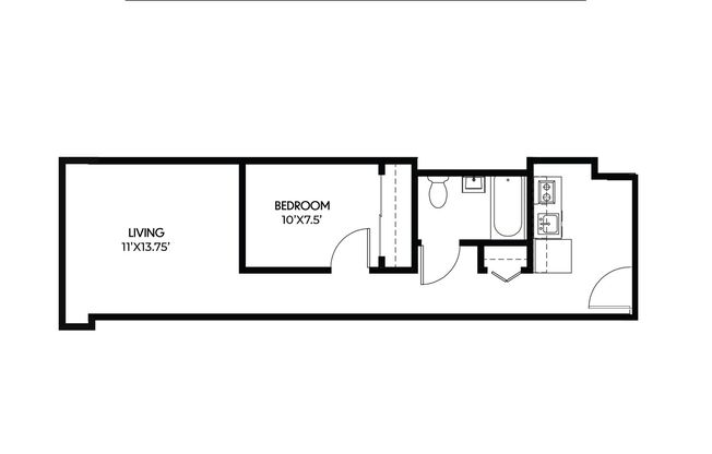 1 bed, 1 bath, 487 sqft, $1,299, Unit 1209