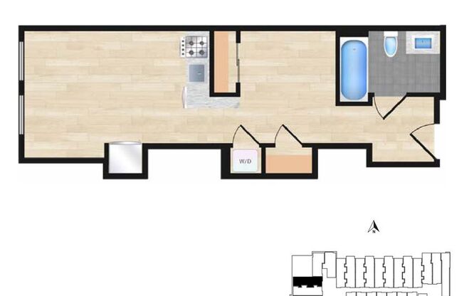1 bed, 1 bath, $2,850, Unit 223