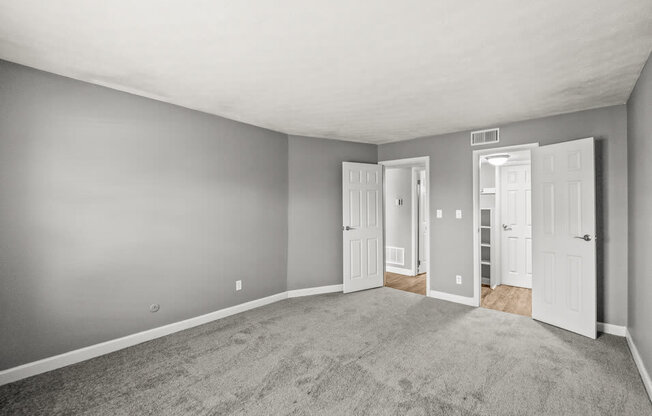 carpeted bedroom in apartment