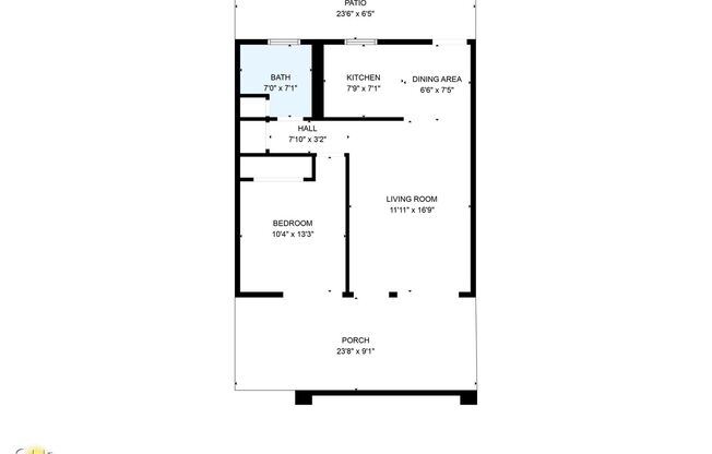 1 bed, 1 bath, $900, Unit 9