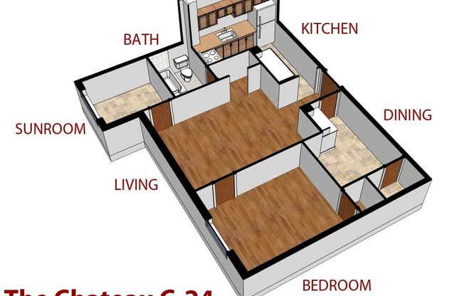 1 bed, 1 bath, 600 sqft, $1,195, Unit C-24