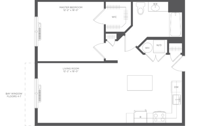 1 bed, 1 bath, 750 sqft, $2,832