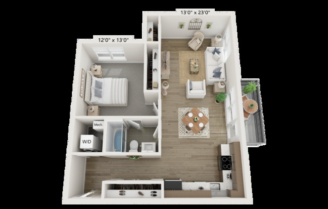 1 bed, 1 bath, 860 sqft, $2,616