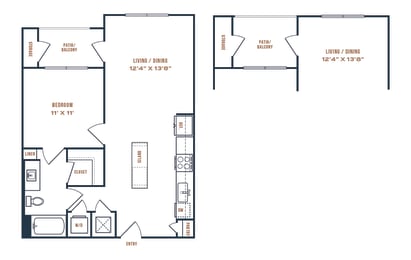 1 bed, 1 bath, 710 sqft, $1,387