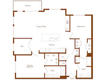 2 beds, 2 baths, 1,438 sqft, $4,695