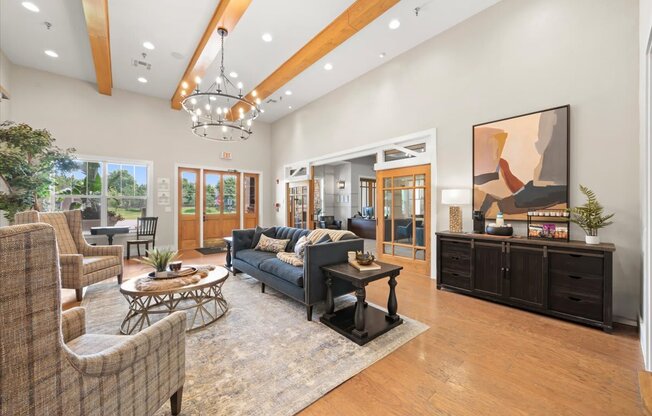 Community Clubroom at Stonepost Lakeside Apartment Homes, Olathe, KS, 66062