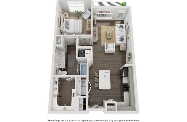 1 bed, 1 bath, 765 sqft, $1,549