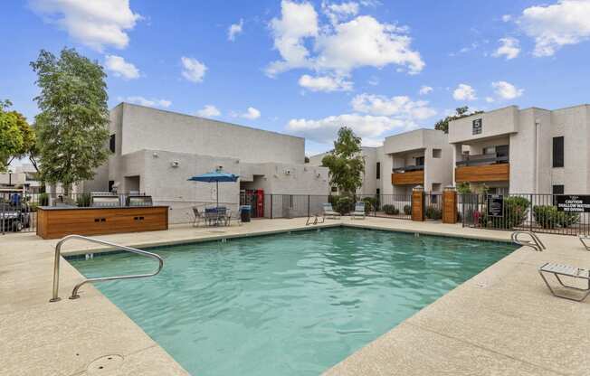 our apartments showcase an unique swimming pool