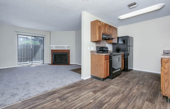 large kitchen space apartments