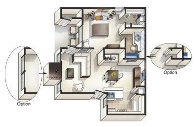 1 bed, 1 bath, 640 sqft, $1,395